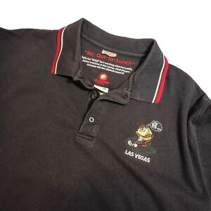 Warner Bros Tasmanian Devil golf polo Mens M‎ Par For The Course Taz  Las Vegas